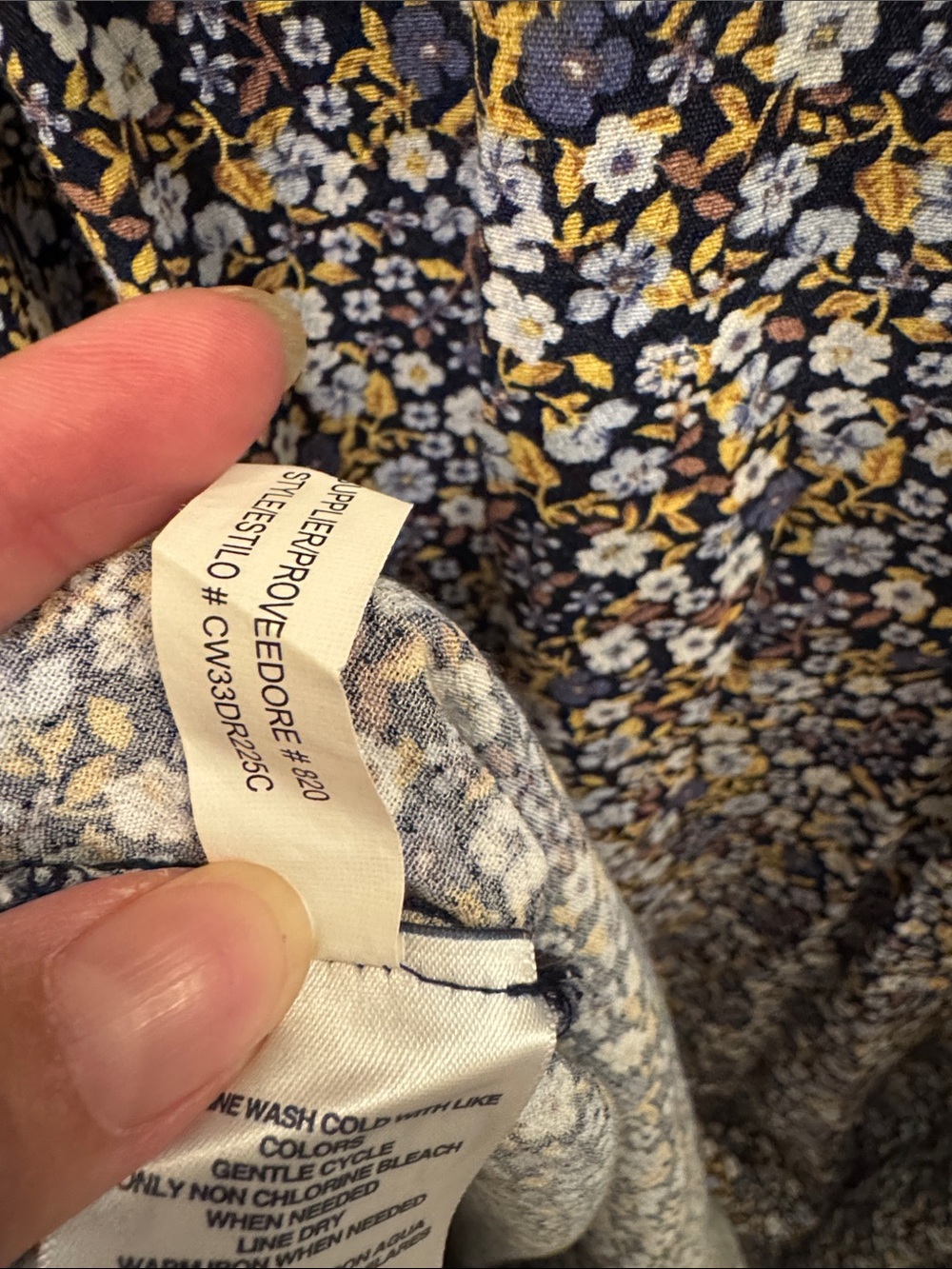 Chaps Navy Floral Maxi Dress - Picture 12 of 12